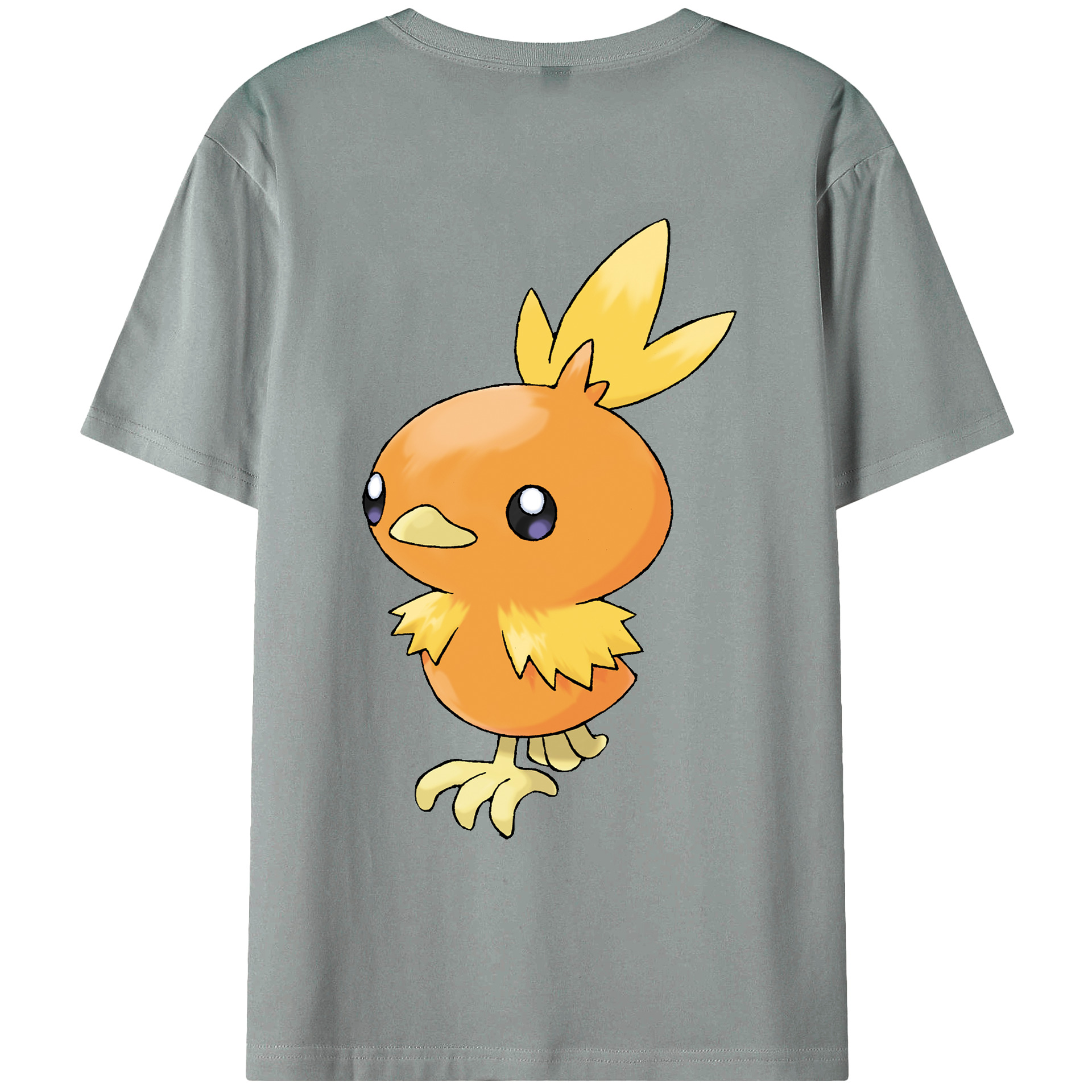 （画像用） ポケットモンスター Pokémon 綿100％ メンズ半袖Tシャツ（バックプリント） 通気性